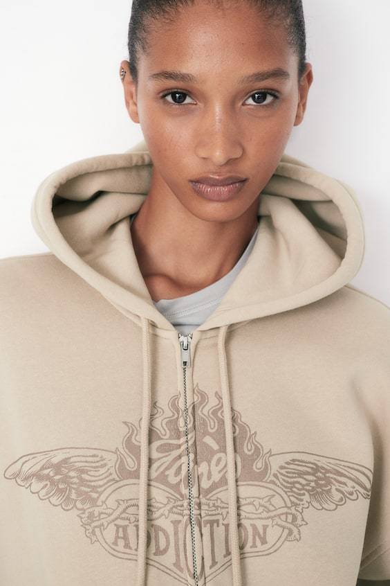 HM Oversized Hoodiejacke Mit Motivdetail