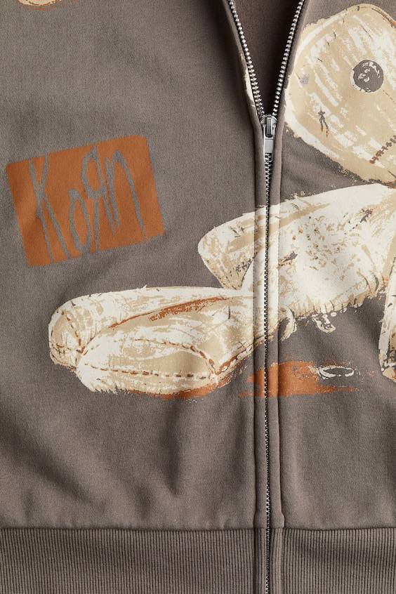 HM Oversized Hoodiejacke Mit Motivdetail