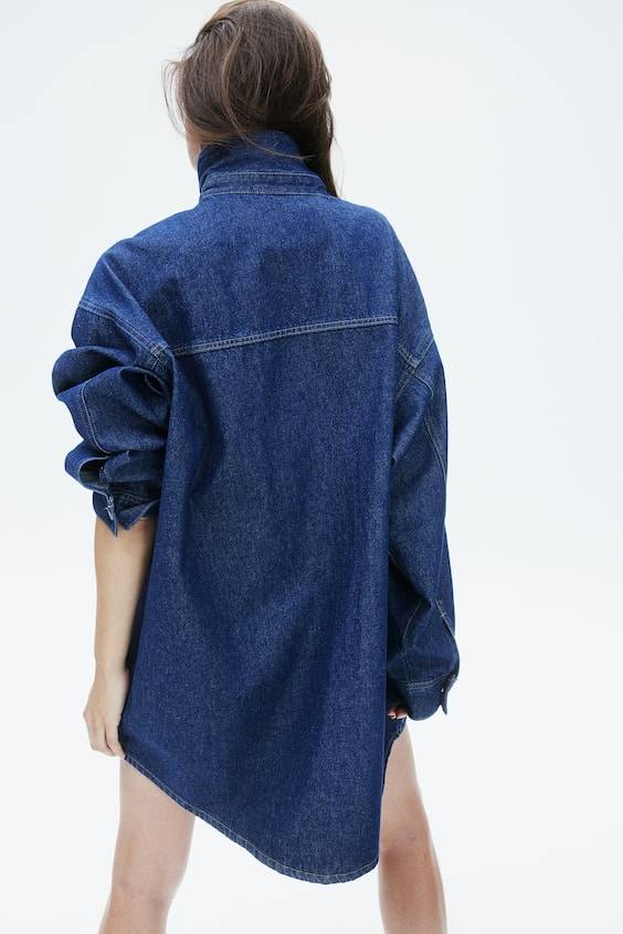 HM Oversized Jeansbluse