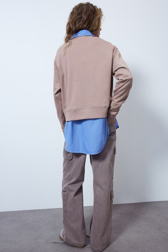 HM Oversized Motif-front Sweatshirt