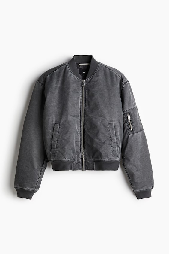 HM Oversized Pilotenjacke Im Washed-Look