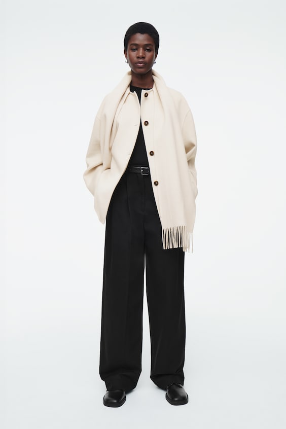 HM OVERSIZED-SCHALJACKE AUS WOLL-MIX