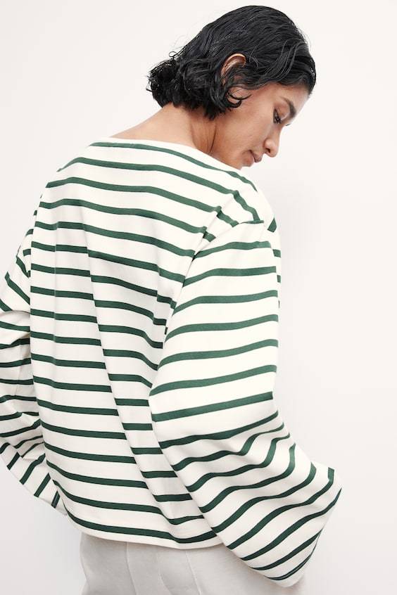 HM Oversized Shirt Mit U-Boot-Ausschnitt