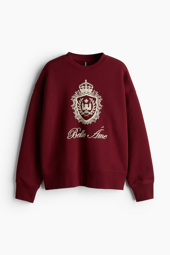 HM Oversized Sweatshirt Mit Motiv