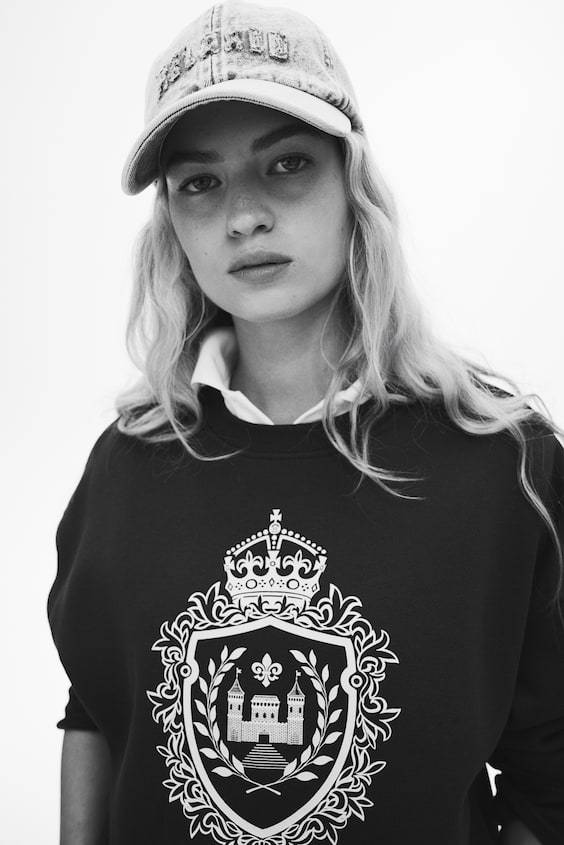 HM Oversized Sweatshirt Mit Motiv