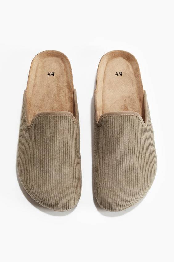 HM Pantoletten Aus Cord