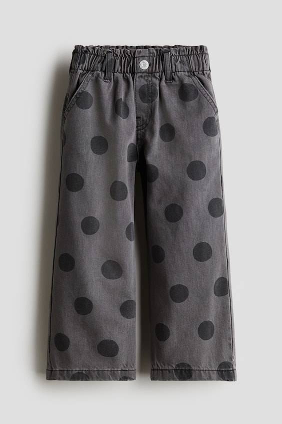 HM Patterned Wide Leg Jeans