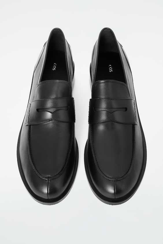 HM PENNY LOAFERS AUS LEDER MIT BIESEN