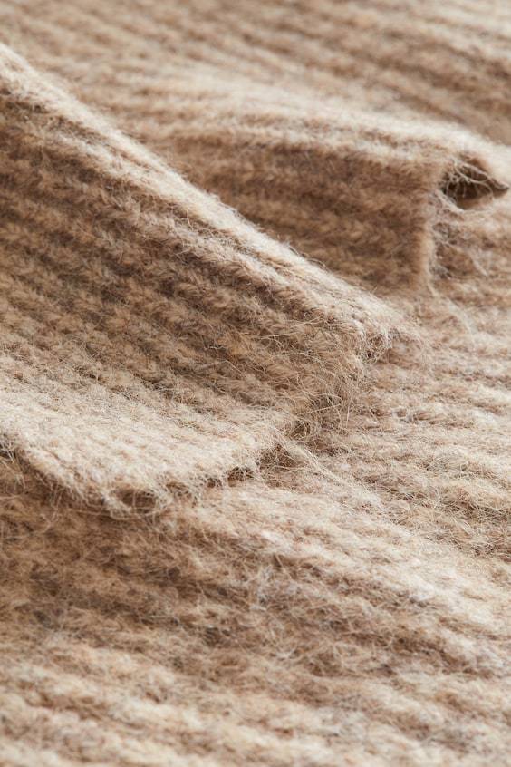 HM Plaid In Rippenstrick