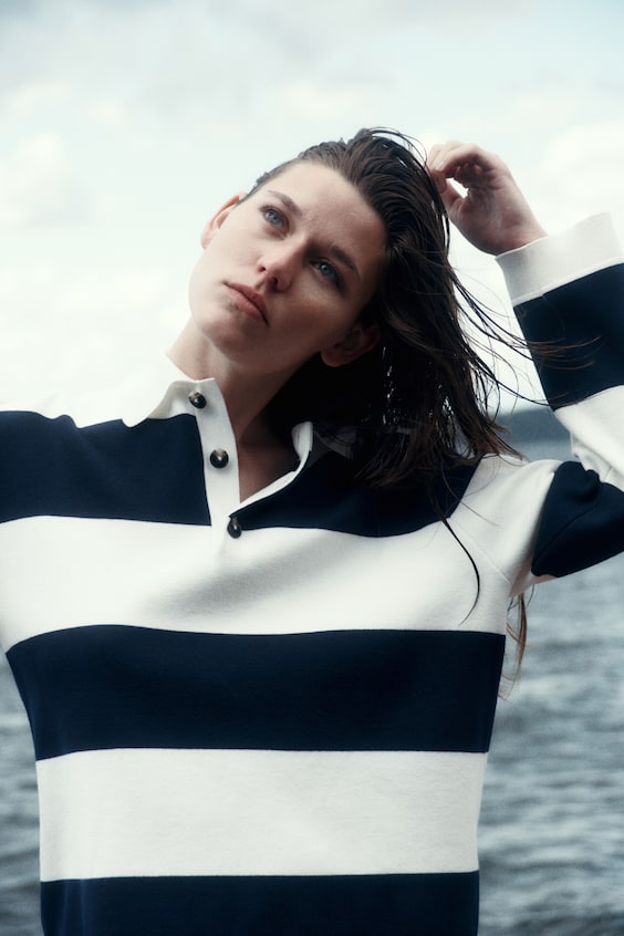 HM Polo-Pullover Aus Feinstrick