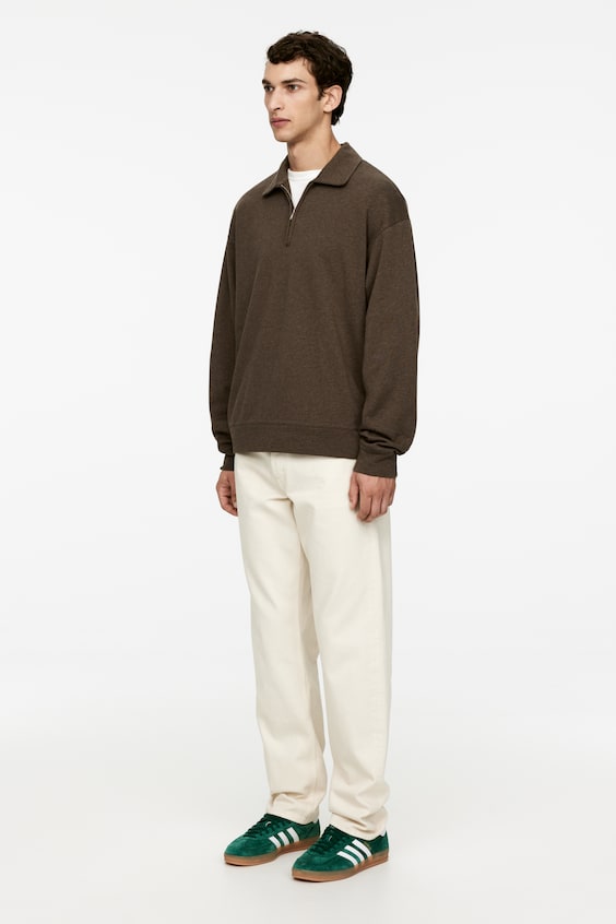 HM Poloshirt Mit Kurzem Reißverschluss