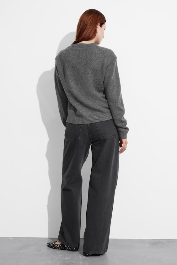 HM Pullover Aus Merinowolle Mit Schulterpolstern