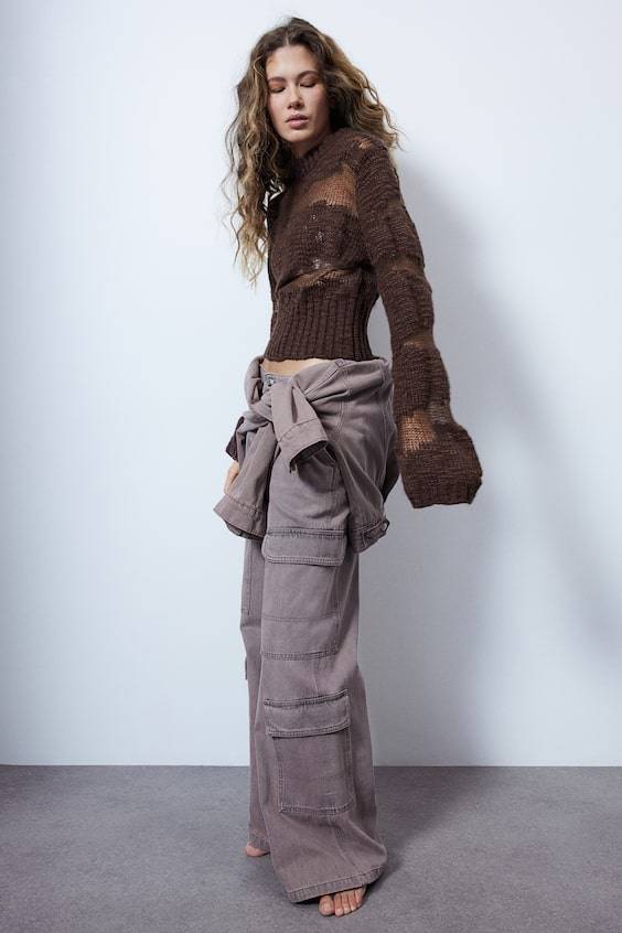 HM Pullover Mit Transparenten Partien