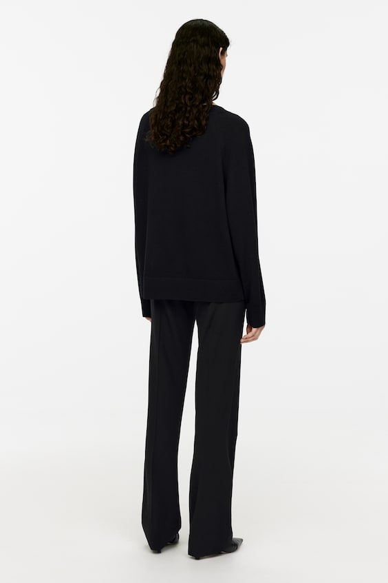 HM Pullover Mit V-Ausschnitt Aus Merinowolle