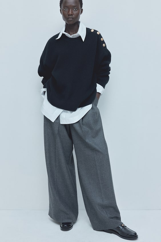 HM Pullover Mit Zierknöpfen