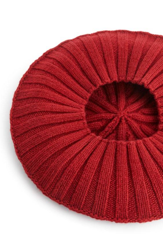 HM Rippstrick-Baskenmütze Aus Wolle