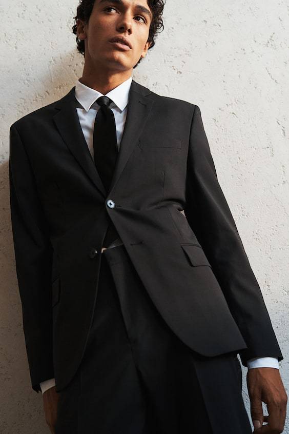 HM Sakko Aus Wollmix In Slim Fit