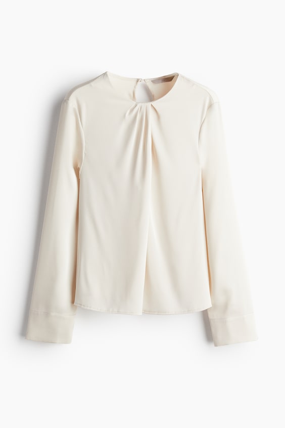HM Satinbluse Mit Faltendetail