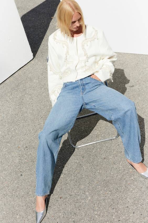 HM Schmal Zulaufende Jeans Bügelfalten