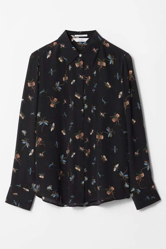 HM Seidenhemd Mit Biesen