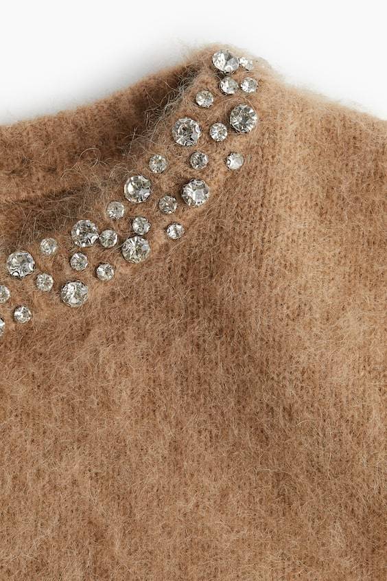 HM Shirt Aus Mohairmix Mit Verzierung