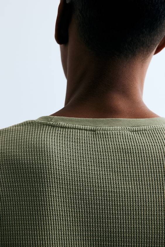 HM Shirt Aus Waffeljersey In Slim Fit