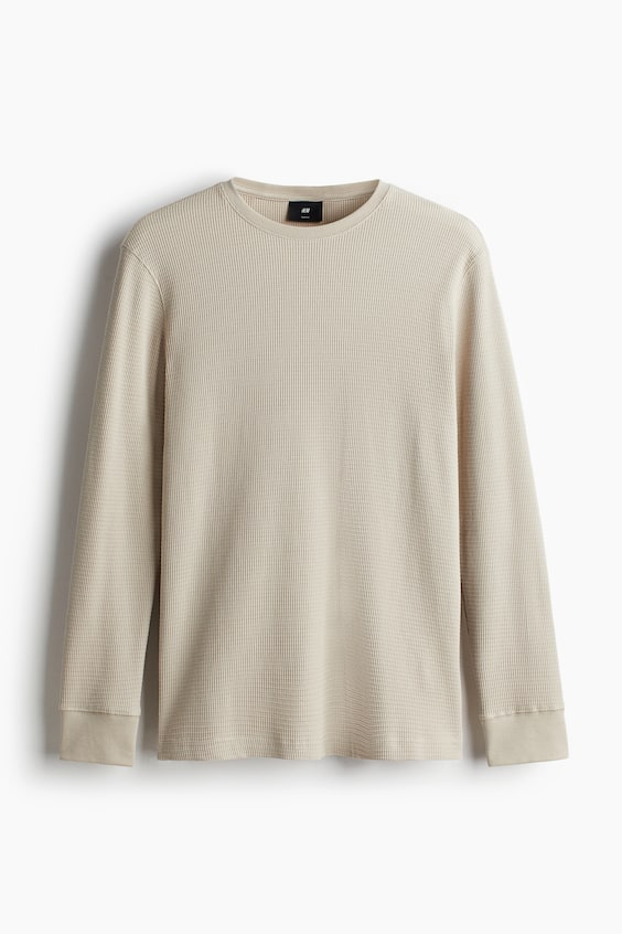 HM Shirt Aus Waffeljersey In Slim Fit