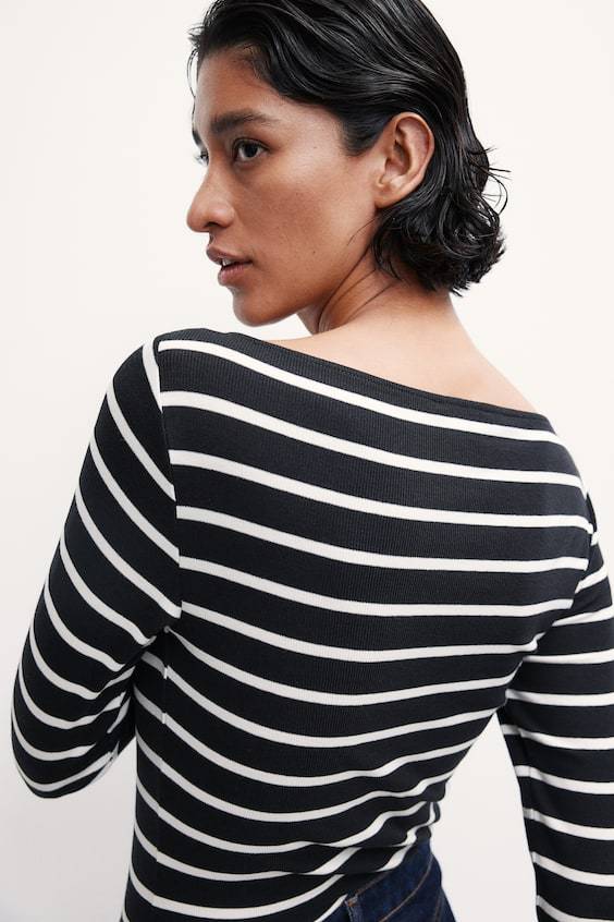 HM Shirt Mit U-Boot-Ausschnitt