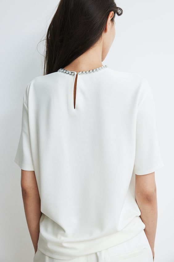 HM Shirt Mit Zierkette