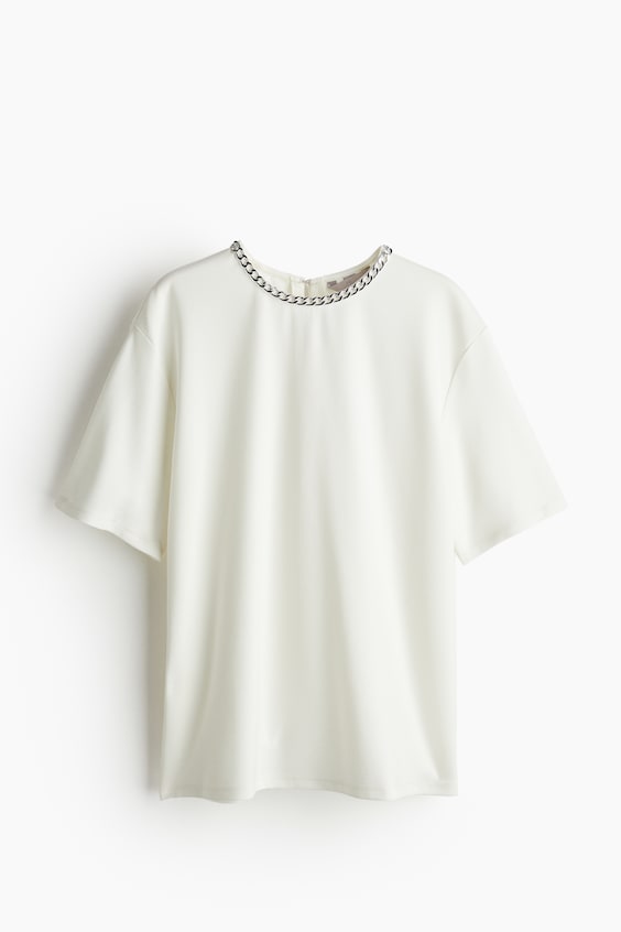 HM Shirt Mit Zierkette