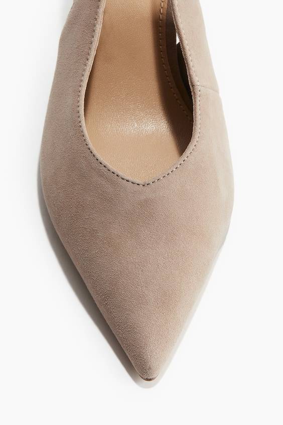 HM Slingpumps Aus Veloursleder