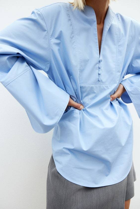 HM Smokingbluse In Loose Fit