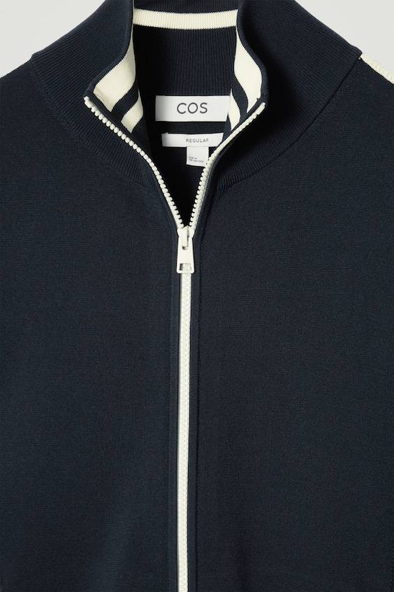 HM STRICK-TRAININGSJACKE MIT KONTRASTSTREIFEN