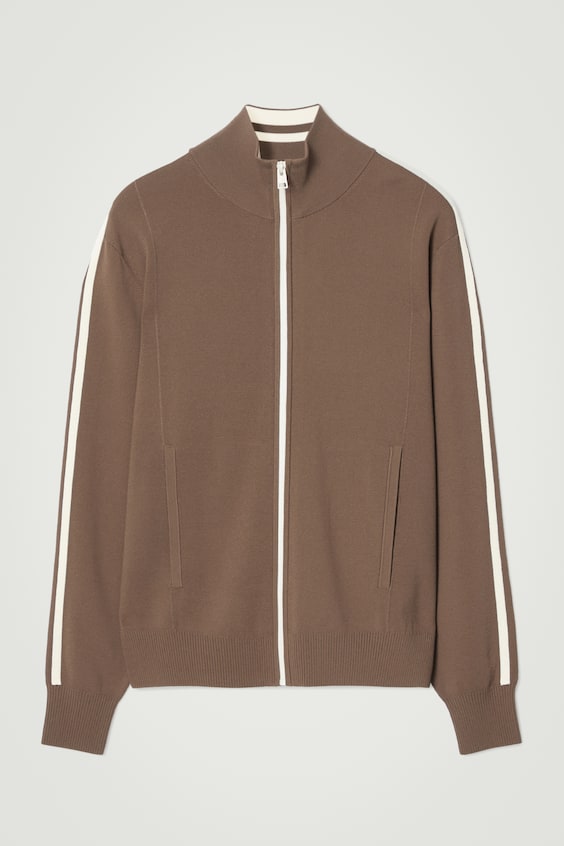 HM STRICK-TRAININGSJACKE MIT KONTRASTSTREIFEN