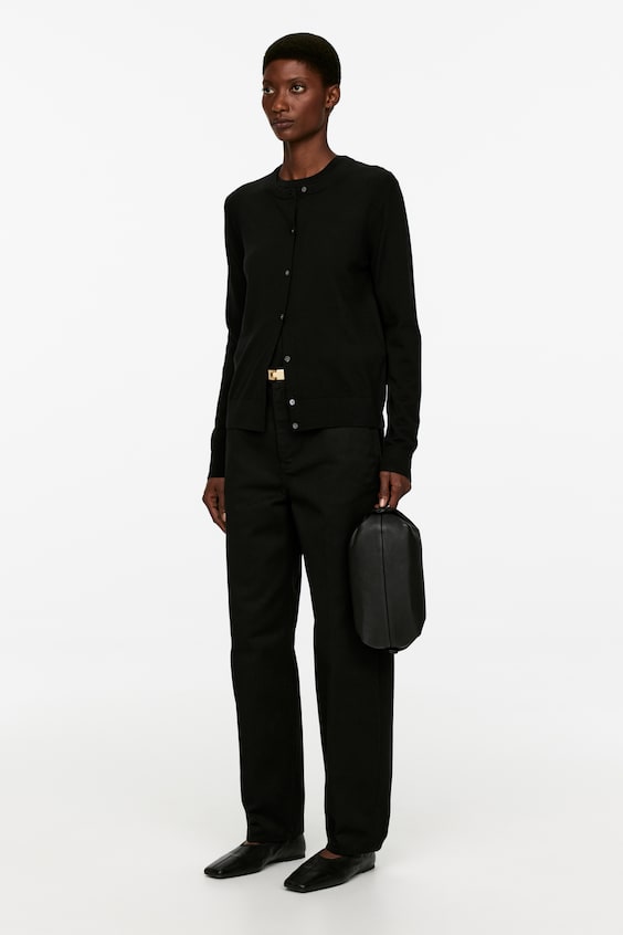 HM Strickjacke Aus Merinowolle