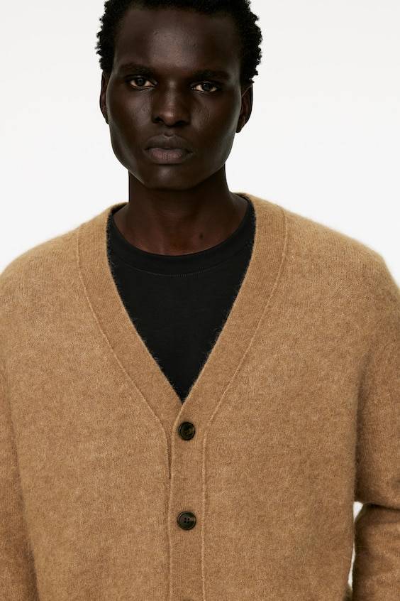 HM Strickjacke Aus Wolle Und Alpakawolle