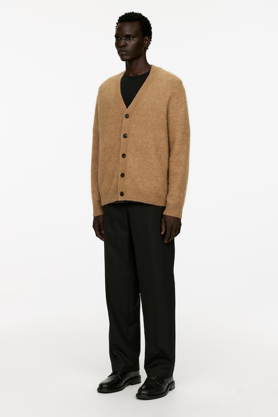 HM Strickjacke Aus Wolle Und Alpakawolle