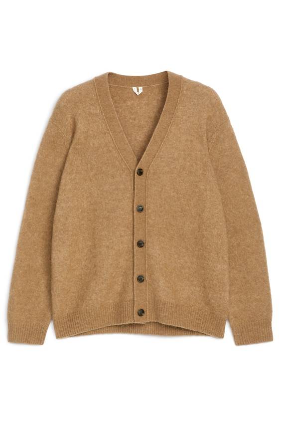 HM Strickjacke Aus Wolle Und Alpakawolle