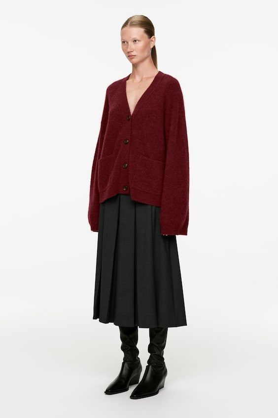 HM Strickjacke Aus Wolle Und Alpakawolle