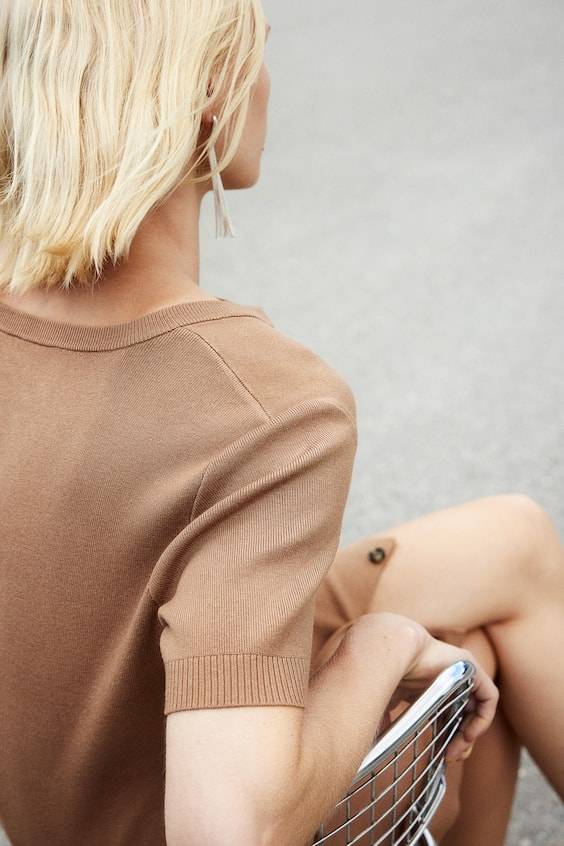 HM Strickkleid Mit Knopfleiste