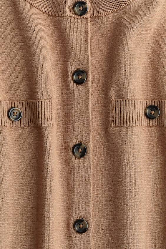 HM Strickkleid Mit Knopfleiste