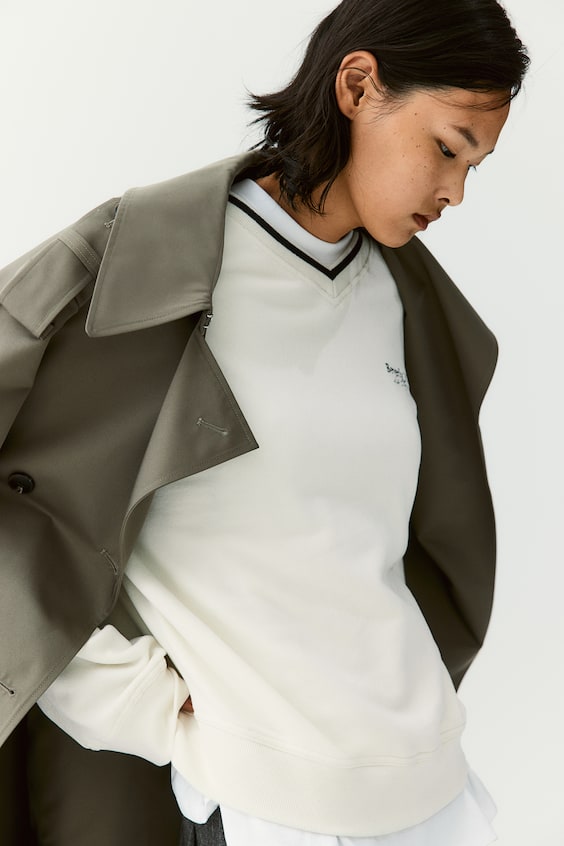 HM Sweatshirt Mit V-Ausschnitt