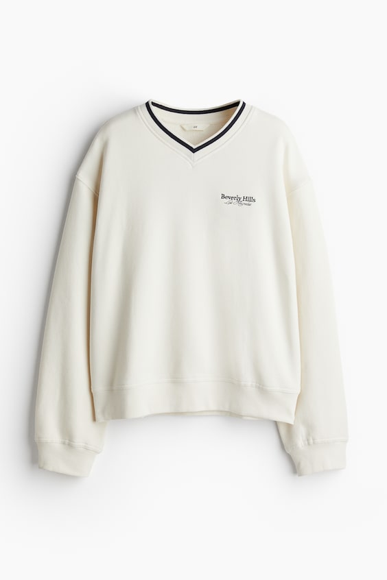 HM Sweatshirt Mit V-Ausschnitt