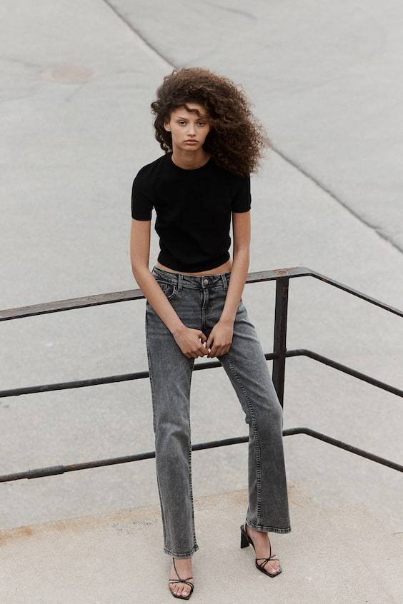 HM T-Shirt Aus Feinstrick