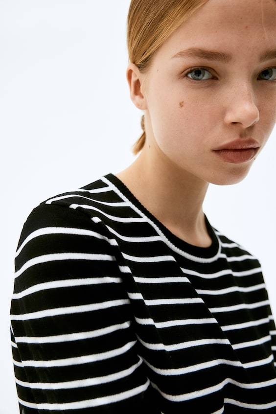 HM T-Shirt Aus Feinstrick