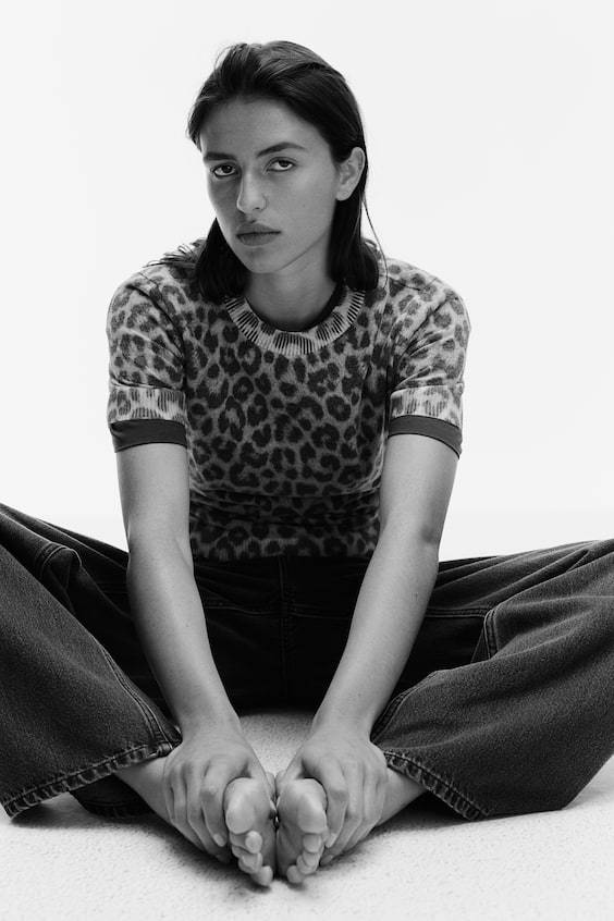 HM T-Shirt Aus Feinstrick