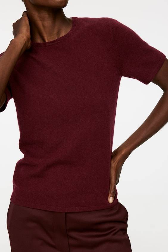 HM T-Shirt Aus Kaschmir