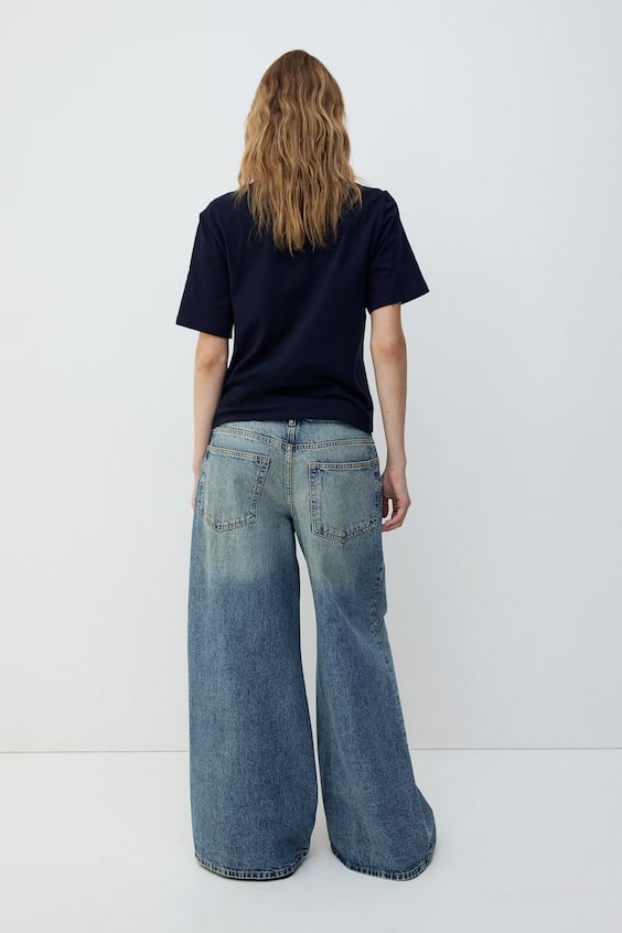 HM T-Shirt Mit Zierknöpfen