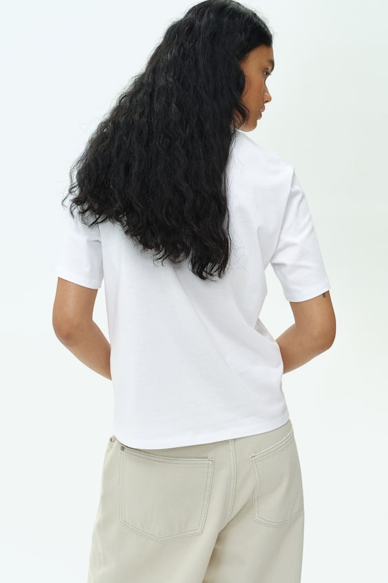 HM T-Shirt Mit Zierknöpfen