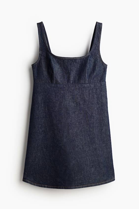 HM Trägerkleid Aus Denim